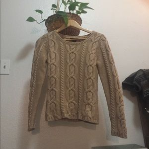 Tan Cable Knit Sweater